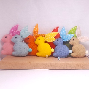 Pöttyösfülü húsvéti nyuszik., Otthon & Életmód, Dekoráció, Fali és függő dekoráció, Függődísz, Varrás, MESKA