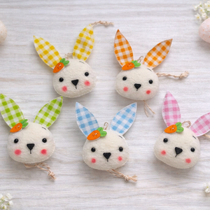 Kockásfülü húsvéti nyuszik., Otthon & Életmód, Dekoráció, Fali és függő dekoráció, Függődísz, Varrás, MESKA