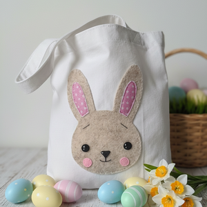 Húsvéti Nyuszis ajándékgyűjtő táska., Ünnepi díszek, dekorációk, Húsvéti díszek és dekorációk, Húsvéti ajándékátadó, Varrás, MESKA