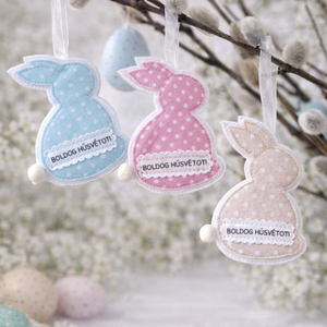 Húsvéti vidám függődíszek. - otthon & életmód - dekoráció - fali és függő dekoráció - függődísz - Meska.hu