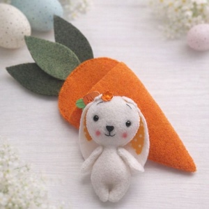 Filc nyuszi répalakban . - játék & sport - plüssállat & játékfigura - nyuszi - Meska.hu