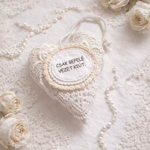 Motíváló romantikus csipke szív . - Meska.hu