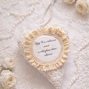 Motíváló romantikus csipke szív .2. - Meska.hu