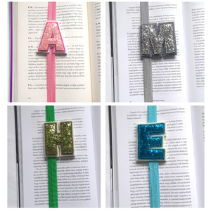 Könyvjelző kezdőbetűvel., Könyv & Zene, Könyvjelző, Varrás, MESKA