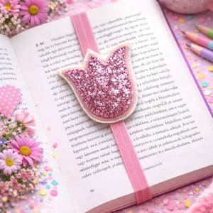 Tulipán Könyvjelző ., Könyv & Zene, Könyvjelző, Varrás, MESKA