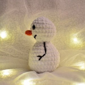 Amigurumi hóember - karácsony - karácsonyi lakásdekoráció - karácsonyi manók, figurák - Meska.hu