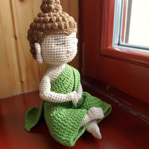 Horgolt Buddha figura - otthon & életmód - dekoráció - dísztárgy - Meska.hu