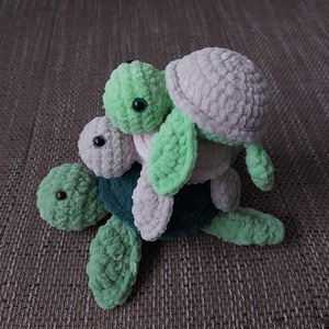 Amigurumi plüss teknősbéka - Meska.hu