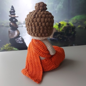 Horgolt Buddha figura - otthon & életmód - dekoráció - dekoratív figurák és szobrok - Meska.hu
