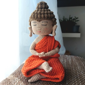 Horgolt Buddha figura - Meska.hu