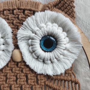 Makramé bagoly - otthon & életmód - dekoráció - fali és függő dekoráció - függődísz - Meska.hu