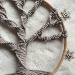 Makramé csavart életfa - otthon & életmód - dekoráció - fali és függő dekoráció - függődísz - Meska.hu