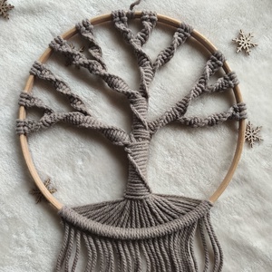 Makramé csavart életfa - otthon & életmód - dekoráció - fali és függő dekoráció - függődísz - Meska.hu