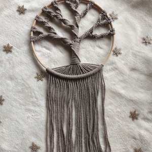 Makramé csavart életfa - otthon & életmód - dekoráció - fali és függő dekoráció - függődísz - Meska.hu