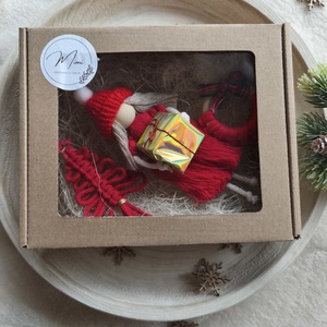 Makramé karácsonyfa díszek  - karácsony - karácsonyi lakásdekoráció - karácsonyfadíszek - Meska.hu