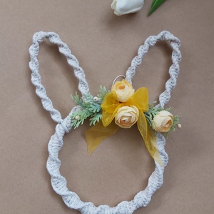 Nyuszi fej ajtó dekor  - otthon & életmód - dekoráció - fali és függő dekoráció - falra akasztható dekor - Meska.hu