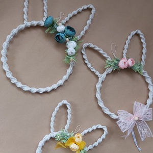 Nyuszi fej ajtó dekor  - otthon & életmód - dekoráció - fali és függő dekoráció - falra akasztható dekor - Meska.hu