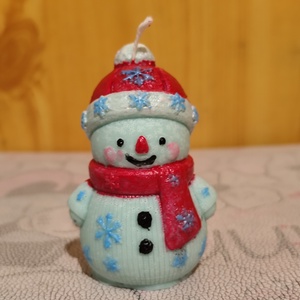 Hópihe haver  kézzel festett téli gyertya - Meska.hu