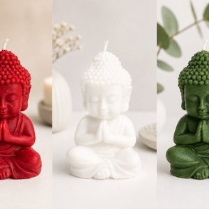 Színes Buddha gyertya � kézzel készült dekoráció - otthon & életmód - gyertya, illat, aroma - gyertya - Meska.hu