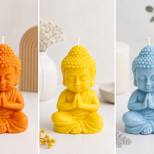 Színes Buddha gyertya � kézzel készült dekoráció - otthon & életmód - gyertya, illat, aroma - gyertya - Meska.hu