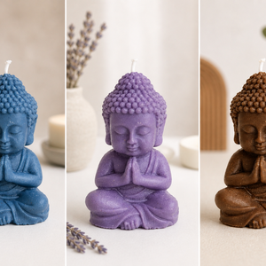 Színes Buddha gyertya � kézzel készült dekoráció - otthon & életmód - gyertya, illat, aroma - gyertya - Meska.hu