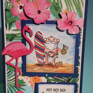 Nyári Mikulás, Télapó, Advent, Karácsony, képeslap, ajándékkísérő,humor - karácsony - Meska.hu