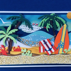 Irány a tenger! Képeslap, nyár, nyaralás,strand, beach - otthon & életmód - papír, írószer - Meska.hu