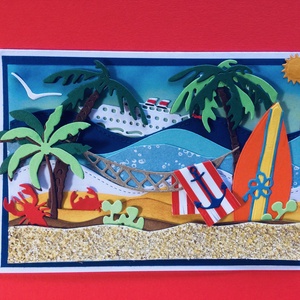Irány a tenger! Képeslap, nyár, nyaralás,strand, beach - otthon & életmód - papír, írószer - Meska.hu