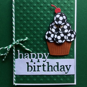 Focirajongók szülinapi képeslapja, foci, futball, muffin, születésnap - otthon & lakás - papír írószer - képeslap & levélpapír - Meska.hu
