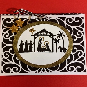 Krisztus születése karácsonyi képeslap, Jézus, Betlehem, Karácsony, Advent - Meska.hu