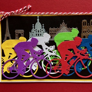 Bicikliversenyképeslap, kerékpárverseny, bicikli, kerékpár, Tour de France - otthon & életmód - papír, írószer - ajándékozás kellékei - képeslap, üdvözlőlap - Meska.hu