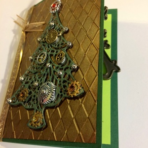 Steampunk Karácsony, Metál Karácsony, karácsonyfa, fenyőfa, Advent, fogaskerék, dísz, - karácsony - Meska.hu