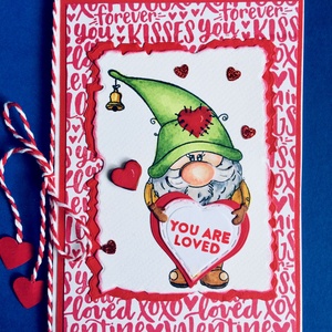 'Manó szerelem',szerelmes, Valentin napi képeslap, szerelem, love, törpe, szív, Otthon & Életmód, Képeslap, üdvözlőlap, Papír, írószer, Papírművészet, MESKA