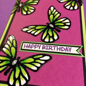 Pillangók képeslap, üdvözlőlap születésnapra, pillangó, lepke, tavasz - otthon & lakás - papír írószer - képeslap & levélpapír - Meska.hu