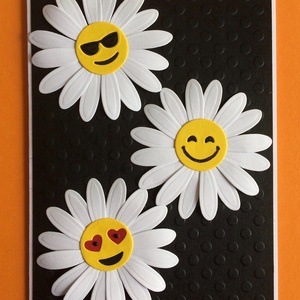 Emoji képeslap - otthon & életmód - papír, írószer - ajándékozás kellékei - képeslap, üdvözlőlap - Meska.hu