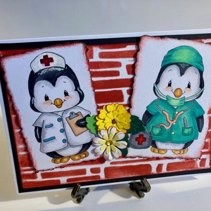 Köszönet képeslap orvosoknak, nővéreknek, ápolóknak, Jobbulást kívánok képeslap, vírus, járvány  - otthon & életmód - papír, írószer - Meska.hu