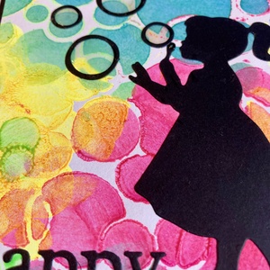 Szappanbuborék születésnapi képeslap, buborék, kislány  - otthon & életmód - papír, írószer - Meska.hu