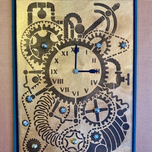 Steampunk óra képeslap születésnapra, névnapra - otthon & életmód - papír, írószer - Meska.hu