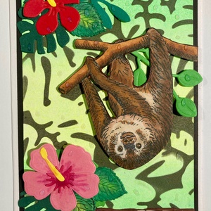 Lajháros képeslap, lajhár, üdvözlet, bocsánatkérés - otthon & életmód - papír, írószer - Meska.hu