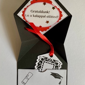 Ballagás, diplomaosztó, pop-up képeslap, pénzátadó, ajándékkísérő - otthon & életmód - papír, írószer - Meska.hu