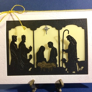 Krisztus születése képeslap, Karácsony, Advent, Betlehem - Meska.hu