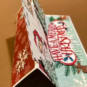 Karácsonyi képeslap, Mikulás, Advent, Karácsony, üdvözlet - karácsony - karácsonyi ajándékozás - karácsonyi képeslap, üdvözlőlap, ajándékkísérő - Meska.hu