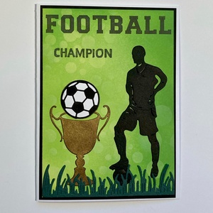 Foci bajnok képeslap, ajándékkísérő, foci, futball, labda, football, champion, kupa, serleg, trófea, bajnokság - Meska.hu