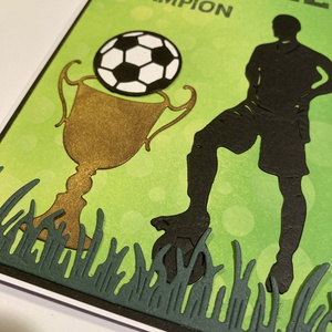 Foci bajnok képeslap, ajándékkísérő, foci, futball, labda, football, champion, kupa, serleg, trófea, bajnokság - otthon & életmód - papír, írószer - Meska.hu