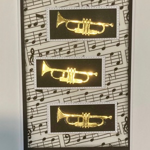 Trombitás képeslap, zene, trombita, zeneiskola, ballagás - otthon & életmód - papír, írószer - Meska.hu