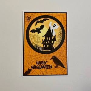Halloween képeslap,boszorkány, szellem,denevér, varjú, kísértet, egér, fekete macska - otthon & életmód - dekoráció - halloween - halloweeni meghívó, képeslap, ajándékkísérő - Meska.hu