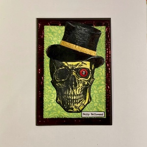 Halloween képeslap, koponya, csontváz, halálfej - otthon & életmód - dekoráció - halloween - halloweeni meghívó, képeslap, ajándékkísérő - Meska.hu