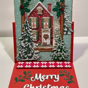 Karácsonyi képeslap,  Advent, Karácsony, magyal, fagyal - karácsony - karácsonyi ajándékozás - karácsonyi képeslap, üdvözlőlap, ajándékkísérő - Meska.hu
