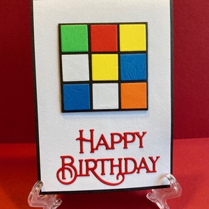Rubik kocka születésnapi képeslap, bűvös kocka - otthon & lakás - papír írószer - képeslap & levélpapír - Meska.hu