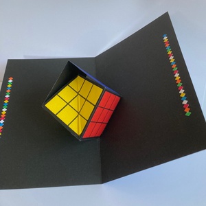Rubik kocka születésnapi képeslap, bűvös kocka - otthon & életmód - papír, írószer - ajándékozás kellékei - képeslap, üdvözlőlap - Meska.hu